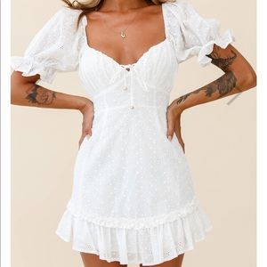 White Eyelet Lace Dress
